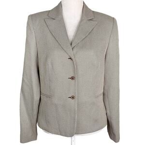 Vintage Giorgio Sant'Angelo Blazer 12 Taupe Ivory Weave New